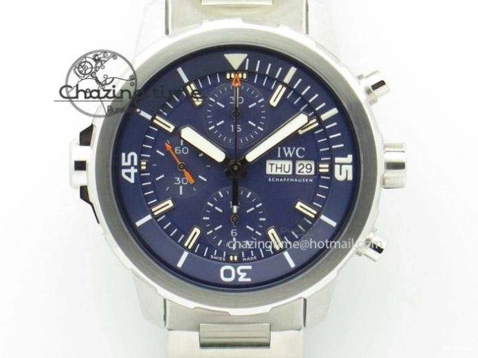 MIROTIME 0117 Aquatimer Chrono IW376702 SS BLS 1:1 Best Edition Black Dial on Black Rubber Strap A WellDesigned 7105